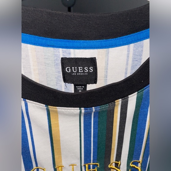Guess Vertical Stripe T Shirt - Picture 4 of 4